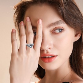 Moonstone Urn Ring for Ashes for Women Sterling Silver Celtic Cremation Jewelry Ashes Keepsake Gift for Mother Sister Friend 7