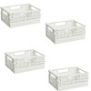 EURXLQ Pack of 4 Folding Boxes, White, 15 x 10