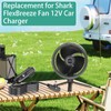 Replacement for Shark FlexBreeze Fan On-The-go 12V Car Charger Compatible