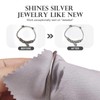 SEVENWELL 50pcs Jewelry Cleaning Cloth Gray Polishing Cloth for Sterling