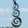 Triple Spiral Pendant, Represents New Beginnings and Harmonious Growth, Surf