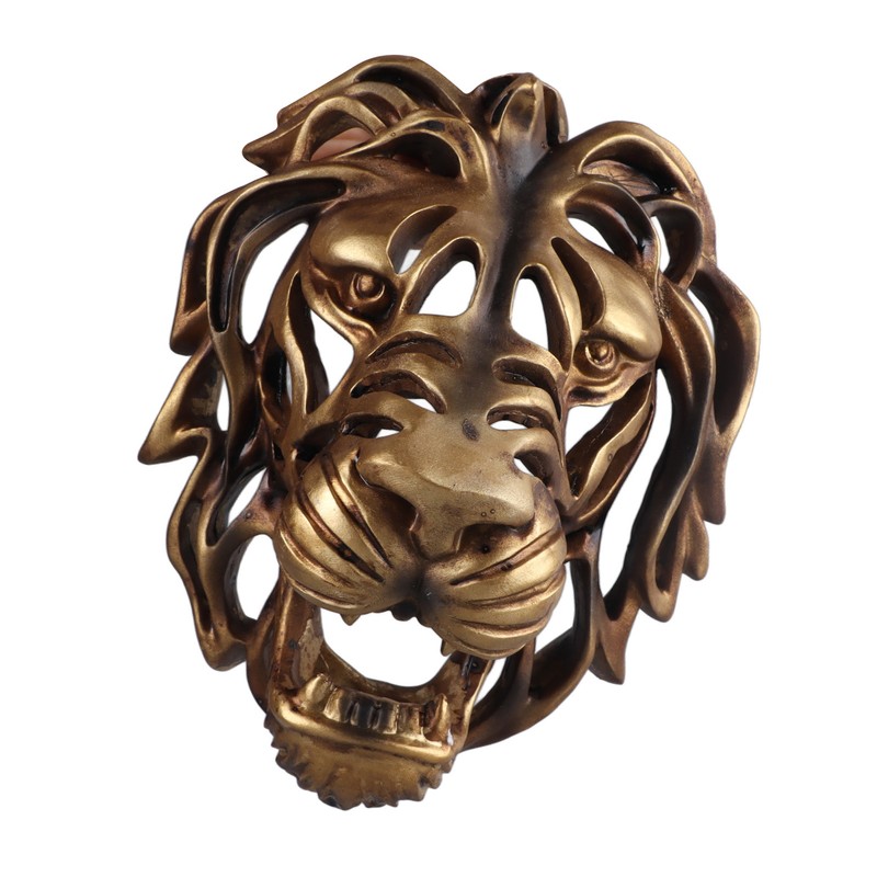 Lion Head Art Wall Decor Resin Vivid Lion Head Wall