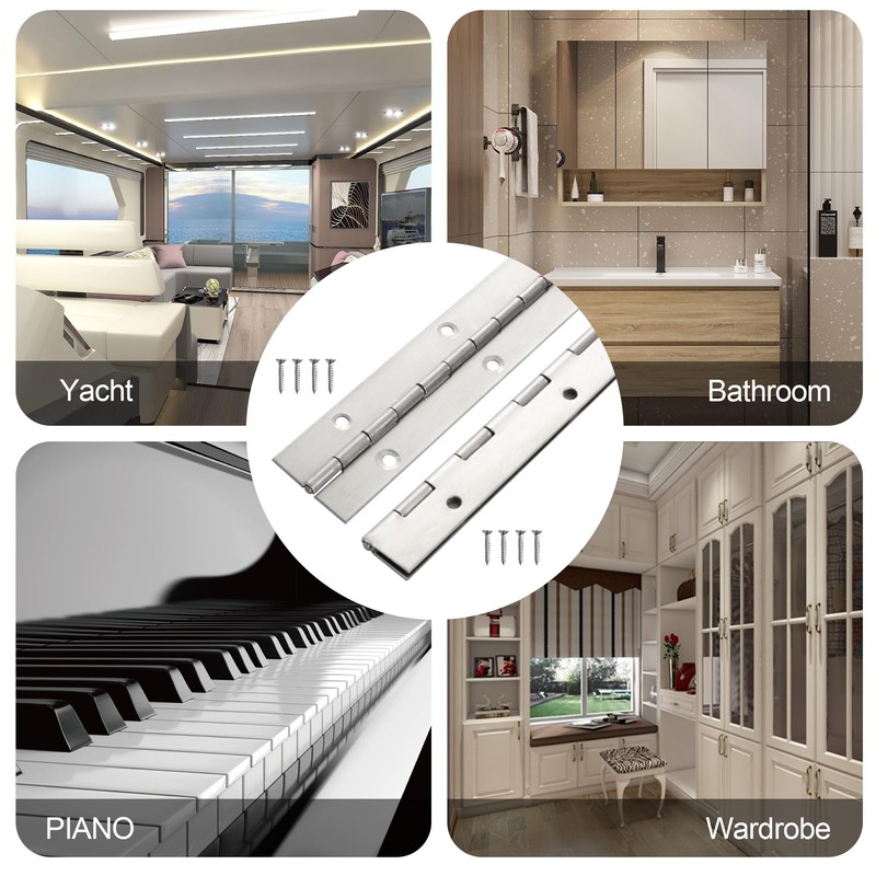 Piano Hinge 48 Inch x 1.2 Inch Heavy Duty Continuous