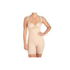 TC Fine Intimates Extra Firm Control Open-Bust Bodysuit L, Nude