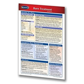 Burn Treatment Guide Pocket Chart - Medical Quick Reference Guide by Permacharts
