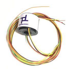 Taidacent Hollow Electrical Slip Ring 2/4/6/12 Wires Collector Ring Conductive Motor Electrical Contact Rotating Connector (6 Wires 1.5A Inner Hole 7mm Outer Diameter 22mm)
