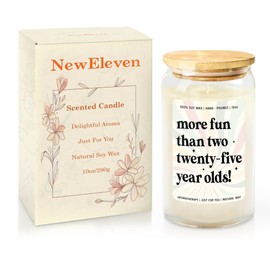 NewEleven 50th Birthday Gifts for Men Women - 1974 50th Birthday Decorations for Men Women - Gifts for Men Women Turning 50-50 Year Old Gifts for Men, Women, Mom, Dad, Wife, Husband - 10 Oz Candle