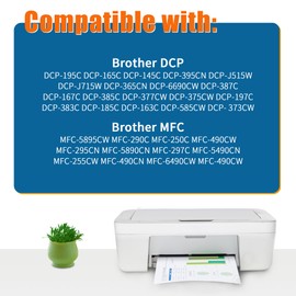 Jhaan LC980 LC1100 LC985 Compatible with Brother LC-980 LC-1100 Compatible with Brother MFC-490CW MFC-295CN MFC-297C DCP-165C DCP-167C DCP-185C DCP-195C DCP-197C DCP-370 DCP-383C MFC-5890CN Printer