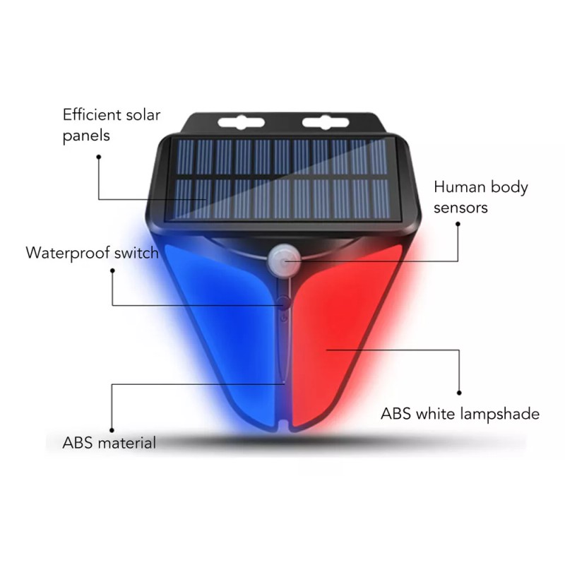 generic Alarma Solar Con Sensor De Movimiento, 2 Unidades, Lámpara
