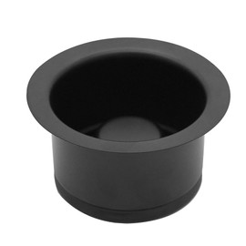 Westbrass D2082-62 3-1/2" Extra-Deep Collar Kitchen Sink Waste Disposal Flange & Stopper, Matte Black, 1-Pack