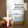 Set of 500 Candle Drip Protectors - Elegant White Reusable