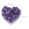 Ipetboom Natural Amethyst Heart Shaped Crystal Stone Decoration Unique Desk