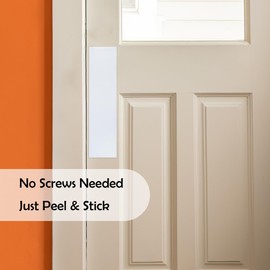 Rubber Bond Push Plates (4 Pack) 4" x 16" - Effortless Peel & Stick - Prevents Dents & Scratches - Self-Adhesive & Universal Fit (White)