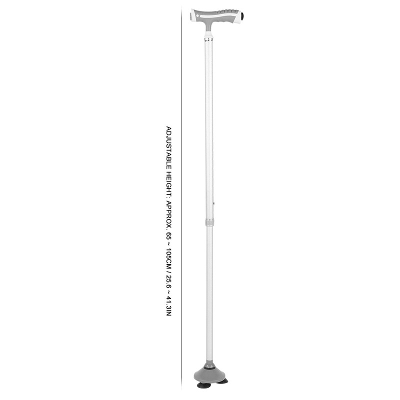 Elderly Walking Cane Anti Slip Adjustable Height Hand Walking Stick