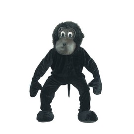 Dress Up America Scary Gorilla Mascot Costume Set – Adult Plush Gorilla Jumpsuit with Head, Mitts & Feet