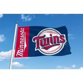 Unbranded MINNESOTA TWINS 3'X5' FLAG/BANNER **100% FULL COLOR ON BOTH SIDES OF THE FLAG**