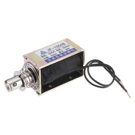 sourcing map DC 12V 0.5A Solenoid Electromagnet Push Pull Type 55N 10mm Stroke Solenoid Actuator Open Frame Linear Motion JF-1564B Magnet Solenoid