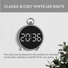 Bay Breeze Vintage Round Digital Clock for Bedroom, Home Alarm