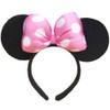 LEEMASING Light Up Mouse Deluxe Ear Headband Flashing Bow Polka