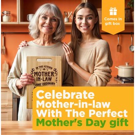 Riviera 6pc Wooden Spoons For Cooking, Mothers Day Gifts for Mom – Great Mother's Day Gifts With Its Unique Design – 18 * 12 XL Wooden Cooking Utensils Mothers Day Gift For Mother In Law