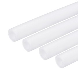 MECCANIXITY Foam Tube Pipe Insulation Freeze Protective Sleeve Protection Cover Sponge 0.7" ID 1" OD White for Pipe Insulation Wraps, Pack of 4