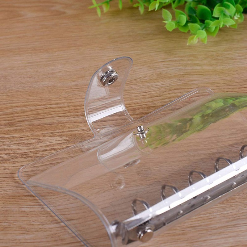 Eachbid PVC Ring Binder 6 Holes with Transparent Soft Cover