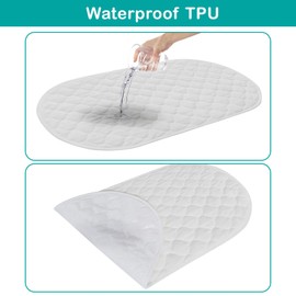3 Pack Cotton Changing Mat Breathable Waterproof Washable Reusable Cotton Urinal Pad Changing Table Cover for Home Travel 26 x 14 Inch