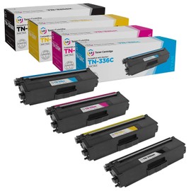 LD Products Compatible Toner Cartridge Replacement for Brother TN336 High Yield (Black, Cyan, Magenta, Yellow, 4-Pack) for use in HL-L8250CDN, HL-L8350CDW, HL-L8350CDWT, MFC-L8600CDW, and MFC-L8850CDW