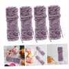 SHINEOFI 4Pcs Soft Chenille DIY Weaving Yarn Light Handmade Crochet