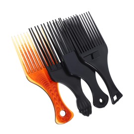 Baluue 4pcs Afro Hair Styling Comb Wide Tooth Hair Picks for Men Professional Hairdressing Tools Includes Fist Soft Tooth Combs