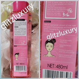 Blemish care Brightening & repair NATURAL Rose Water toner. ORGANIC 480ML X 1