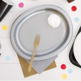 Servilletas de papel, 16,5 x 16,5 cm Azul Claro, 20 Countunidades, Servilletas para almuerzo, Dorado, 1