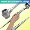 WEDO Stainless Steel Scaffold Podger Ratchet Wrench,Double Side 12 Point