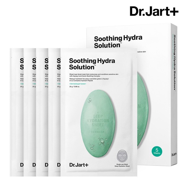 Dr. Jart Der Mask Water Jet Soothing Hydra Solution 5 sheets, Der Mask Water Jet Soothing Hydra Solution 5 sheets