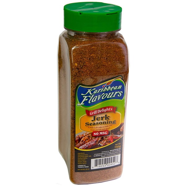 Premium Jamaican Jerk Seasoning - 750 gr/ 32 oz. - Grill delights, No MSG (Jerk Seasoning Mild, 750 gram). For Fish, Chicken, Meats, Anything. A Vacation For Your Mouth.