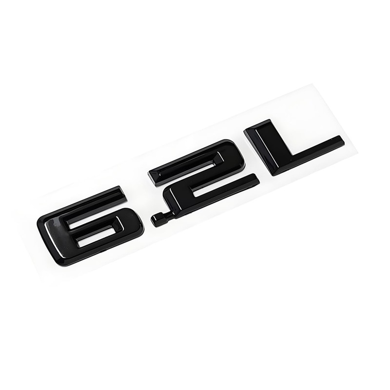 Pair Set 6.2L Hood Emblems 3D Badge Nameplate Decal 19-20