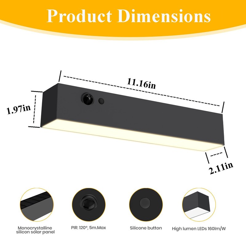 Solar Outdoor Lights, Solar Light with Motion Sensor for House