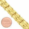 Thick 12.5mm 14k Gold Plated Chunky Nugget Textured Link Bracelet,