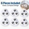 360° Rotating Adhesive Caster Wheels for Kitchen Storage – 6-Piece
