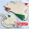 Lawrence Frames Baby First Christmas Gift DIY Wooden Footprint Frame