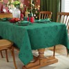 MATIRUG Rectangle Christmas Tablecloth 60x102 Inch,Spillproof Wrinkle Free Green Snowflake