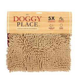 My Doggy Place Super Absorbent Microfiber Dog Towel with Hand Pockets - Quick Dry Shammy - Washer and Dryer Safe - Oatmeal - 30 x 12.5 in
