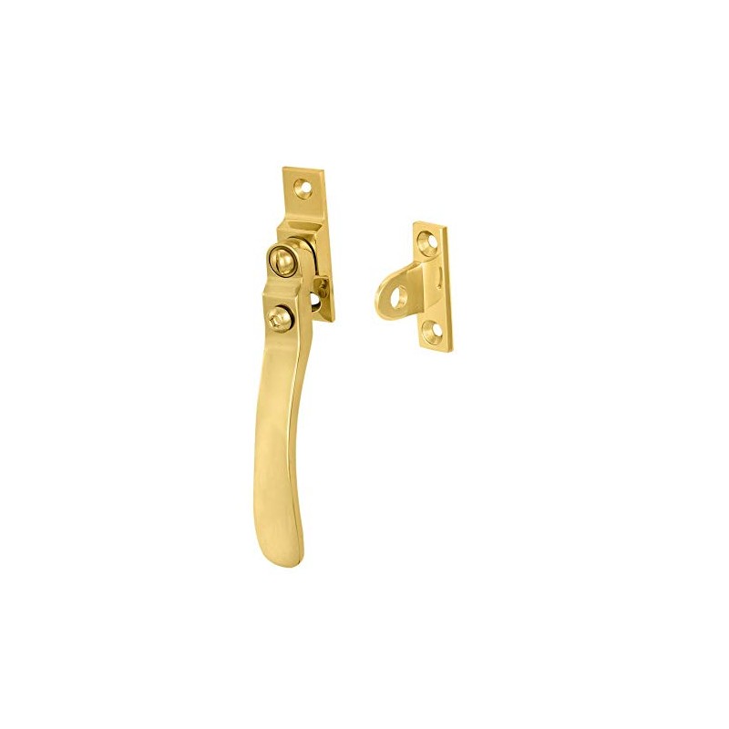 Carlisle Brass V1006LCK Locking Casement Fastener, Polished Brass, 126 mm
