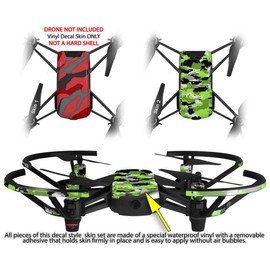Skin Decal Wrap 2 Pack for DJI Ryze Tello Drone Camouflage Red Drone NOT Included