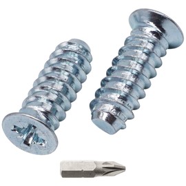 SKIR'CO (50 pcs) Zinc Plated Euro Screws 6.2 x 17 mm, Drawer Runner Screws, Flat Countersunk Head, Hinge Screws