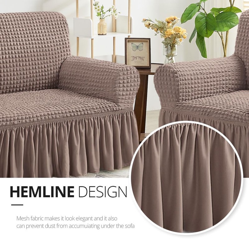 NICEEC Sofa Slipcover Coffee Sofa Cover 1 Piece Easy Fitted