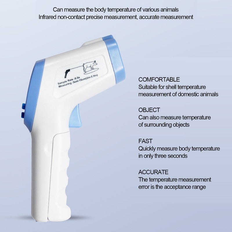 Pig Non Contact Infrared Thermometer Livestock Temperature Scanner with Digital