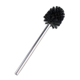 WENKO Shiny Toilet Brush with Handle, Silver, 8 cm