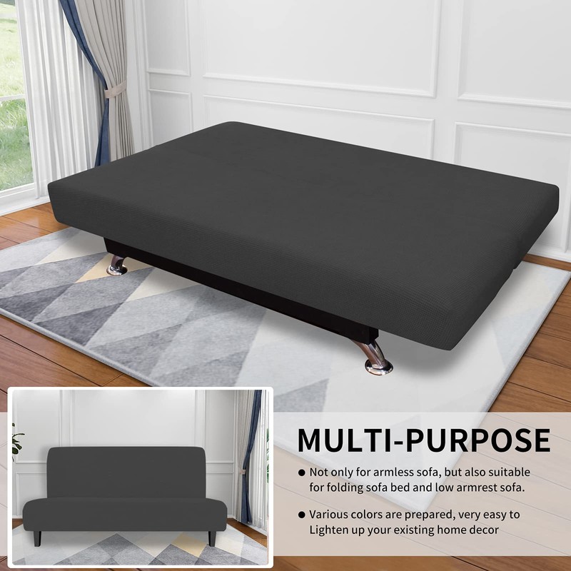 Easy-Going Stretch Futon Slipcover Armless Futon Bed Cover Furniture Protector