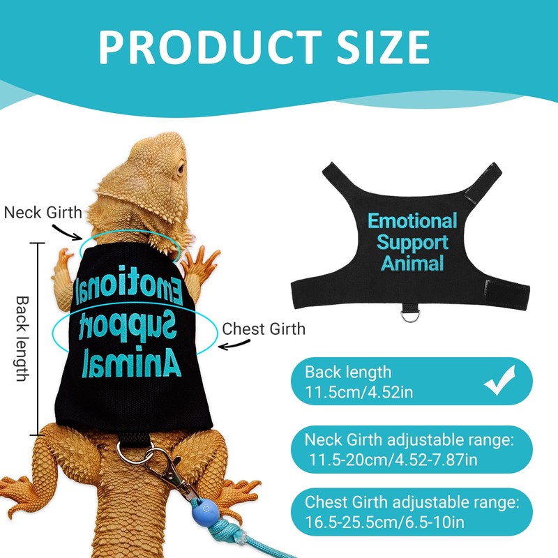 Bearded Dragon Lizards Clothes with Leash Set - Cute Lizard